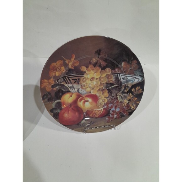 Fruit Panorama Pattern Decorative Plates St. Martin Email de Limoges L. Marino - Picture 3 of 6